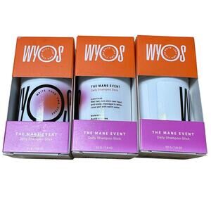 WYOS The Mane Event Daily Shampoo Stick Set of 3 Brand New In Box